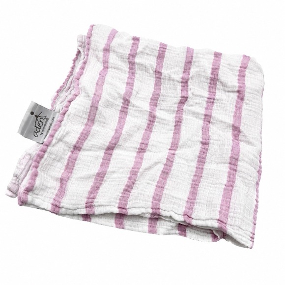 aden + anais Other - Aden + Anais Pink White Stripe Baby Lovey Security Blanket Muslin Cotton 20x20